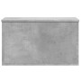 Caja de almacenaje madera ingeniería gris hormigón 60x35x35 cm