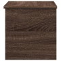 Caja de almacenaje madera ingeniería marrón roble 60x35x35 cm