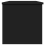 Caja de almacenaje madera de ingeniería negro 102x35x35 cm