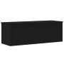 Caja de almacenaje madera de ingeniería negro 102x35x35 cm
