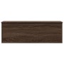 Caja de almacenaje madera ingeniería marrón roble 102x35x35 cm