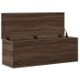 Caja de almacenaje madera ingeniería marrón roble 102x35x35 cm