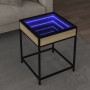 Mesa de centro con Infinity LED roble Sonoma 40x40x51 cm