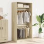 Armario madera contrachapada color roble Sonoma 100x50x200 cm