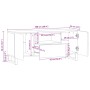 Mueble de TV madera maciza de mango 100x34x46 cm