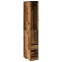 Armario de madera de ingeniería madera envejecida 30x50x200 cm