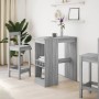 Mesa alta con estantes madera gris Sonoma 90x47,5x103,5 cm