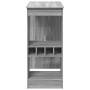Mesa alta con estantes madera gris Sonoma 90x47,5x103,5 cm