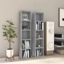 Estantería para CD 2 uds madera gris Sonoma 21x16x93,5 cm