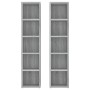 Estantería para CD 2 uds madera gris Sonoma 21x16x93,5 cm
