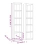 Estantería para CD 2 uds madera gris Sonoma 21x16x93,5 cm