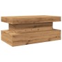Mesa de centro con luces LED roble artisian 90x50x40 cm