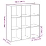 Librería divisor madera ingeniería gris Sonoma 102x29x103,5 cm