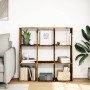 Librería divisora madera ingeniería envejecida 102x29x103,5 cm