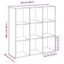 Librería divisora madera ingeniería envejecida 102x29x103,5 cm