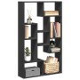Estantería de madera de ingeniería negra 72x20x120 cm