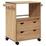 Carrito de cocina OTTA madera maciza de pino 59x45x80 cm