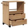 Carrito de cocina OTTA madera maciza de pino 59x45x80 cm