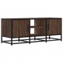 Mueble TV metal y madera ingeniería marrón roble 100x35x41 cm