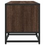 Mueble TV metal y madera ingeniería marrón roble 100x35x41 cm