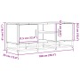 Mueble TV metal y madera ingeniería marrón roble 100x35x41 cm