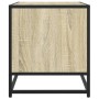 Mueble TV metal y madera ingeniería roble Sonoma 120,5x40x46 cm