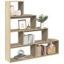 Librería divisora 4 niveles madera Sonoma 143,5x29x143,5 cm