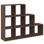 Librería divisora 3 niveles madera marrón 137,5x29x103,5 cm