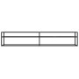 Mueble de TV vidrio templado color mármol negro 220x40x40,5 cm