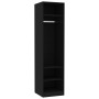 Armario de madera contrachapada negro 50x50x200 cm