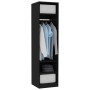 Armario de madera contrachapada negro 50x50x200 cm