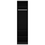 Armario de madera contrachapada negro 50x50x200 cm