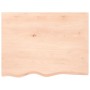 Tablero de mesa madera maciza roble sin tratar 80x60x(2-4) cm
