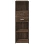 Aparador alto madera de ingeniería marrón roble 40x42,5x124 cm