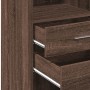 Aparador alto madera de ingeniería marrón roble 40x42,5x124 cm
