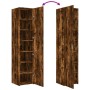 Aparador de madera de ingeniería roble ahumado 40x42,5x185 cm