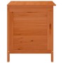 Arcón de jardín madera maciza abeto marrón 50x49x56,5 cm