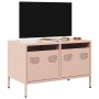 Mueble para TV acero laminado en frío rosa 68x39x43,5 cm