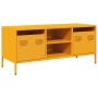 Mueble para TV acero laminado en frío amarillo 101,5x39x43,5 cm