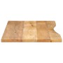 Tablero escritorio con curva madera mango rugosa 110x50x2,5 cm