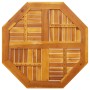 Tablero de mesa octogonal madera maciza de acacia 80x80x2,2 cm