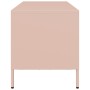 Mueble para TV acero laminado en frío rosa 101,5x39x43,5 cm