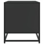 Mueble de TV madera de ingeniería y metal negro 91x40x46 cm