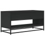 Mueble de TV madera de ingeniería y metal negro 91x40x46 cm