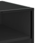 Mueble de TV madera de ingeniería y metal negro 91x40x46 cm