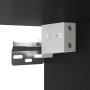 Mueble de TV madera de ingeniería y metal negro 100x31x39,5 cm