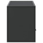 Mueble de TV madera de ingeniería y metal negro 100x31x39,5 cm