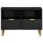 Mueble de TV madera de ingeniería negro 70x33x46 cm