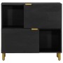 Aparador de madera de ingeniería negro 80x33x75 cm
