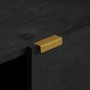 Aparador de madera de ingeniería negro 80x33x75 cm